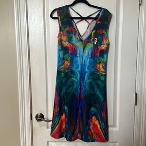 Lily Sz S sleeveless, V-neck, and back midi length NWT